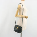 Salvatore Ferragamo Vala Shoulder Bag Leather Khaki Gold Auth BA13475-24