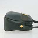 Salvatore Ferragamo Vala Shoulder Bag Leather Khaki Gold Auth BA13475-3