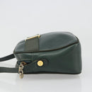 Salvatore Ferragamo Vala Shoulder Bag Leather Khaki Gold Auth BA13475-4