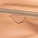 CELINE Macadam Canvas Schoudertas PVC Leer Bruin Goud Auth BA13476-12