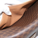 CELINE Macadam Canvas Schoudertas PVC Leer Bruin Goud Auth BA13476-22