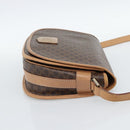 CELINE Macadam Canvas Schoudertas PVC Leer Bruin Goud Auth BA13476-4
