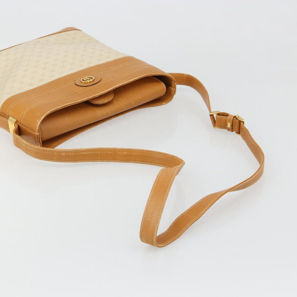 GUCCI Micro GG Supreme Shoulder Bag PVC White Gold 001 109 0579 Auth BA13477