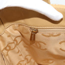 CHANEL Wild Stitch Hand Bag Leather Beige Gold CC Auth BA13478A-19