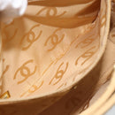 CHANEL Wild Stitch Hand Bag Leather Beige Gold CC Auth BA13478A-20