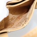 CHANEL Wild Stitch Hand Bag Leather Beige Gold CC Auth BA13478A-21