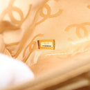 CHANEL Wild Stitch Hand Bag Leather Beige Gold CC Auth BA13478A-23