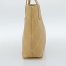 CHANEL Wild Stitch Hand Bag Leather Beige Gold CC Auth BA13478A-5