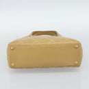 CHANEL Wild Stitch Hand Bag Leather Beige Gold CC Auth BA13478A-9
