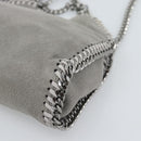 Stella MacCartney Falabella Bag Suede 2way Gray Silver 495150 Auth BA13479A-9
