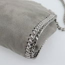 Stella MacCartney Falabella Bag Suede 2way Gray Silver 495150 Auth BA13479A-17