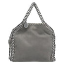 Stella MacCartney Falabella Bag Suede 2way Gray Silver 495150 Auth BA13479A-13