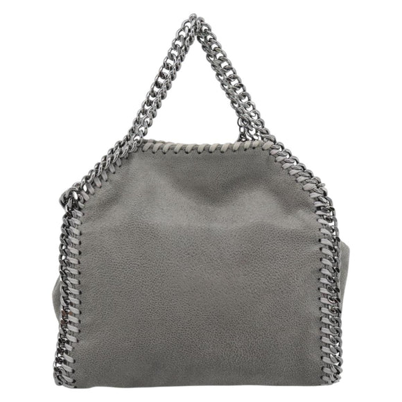 Stella MacCartney Falabella Bag Suede 2way Gray Silver 495150 Auth BA13479A