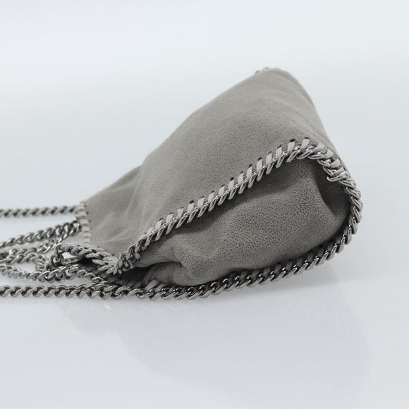 Stella MacCartney Falabella Bag Suede 2way Gray Silver 495150 Auth BA13479A