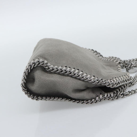 Stella MacCartney Falabella Bag Suede 2way Gray Silver 495150 Auth BA13479A