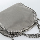 Stella MacCartney Falabella Bag Suede 2way Gray Silver 495150 Auth BA13479A-6