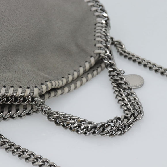 Stella MacCartney Falabella Bag Suede 2way Gray Silver 495150 Auth BA13479A
