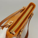 LOUIS VUITTON Monogram Vernis Houston Hand Bag Jaune M91121 LV Auth BA1348-6