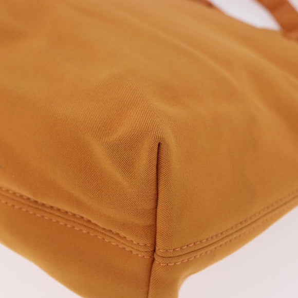 Salvatore Ferragamo Vala Hand Bag Canvas 2way Orange Silver Auth BA13480