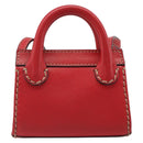 Chloe Hand Bag Leather 2way Red Gold Auth BA13481A-2