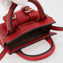 Chloe Hand Bag Leather 2way Red Gold Auth BA13481A-6