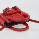 Chloe Hand Bag Leather 2way Red Gold Auth BA13481A-7