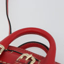 Chloe Hand Bag Leather 2way Red Gold Auth BA13481A-8