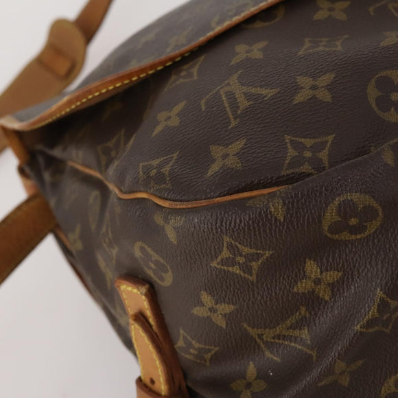LOUIS VUITTON Monogram Saumur 35 Shoulder Bag M42254 LV Auth BA13483