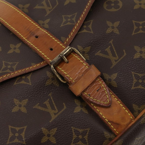LOUIS VUITTON Monogram Saumur 35 Shoulder Bag M42254 LV Auth BA13483