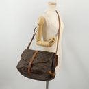 LOUIS VUITTON Monogram Saumur 35 Shoulder Bag M42254 LV Auth BA13483-26