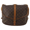 LOUIS VUITTON Monogram Saumur 35 Shoulder Bag M42254 LV Auth BA13483-13