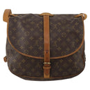 LOUIS VUITTON Monogram Saumur 35 Shoulder Bag M42254 LV Auth BA13483-2