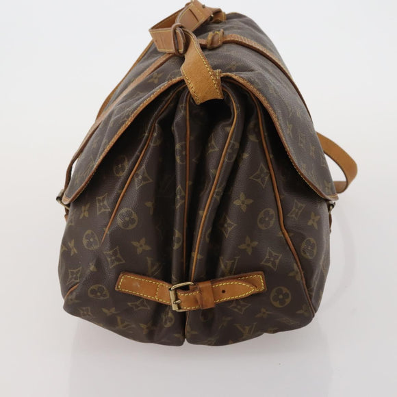 LOUIS VUITTON Monogram Saumur 35 Shoulder Bag M42254 LV Auth BA13483