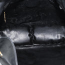 GUCCI Bamboo Hand Bag Leather 2way Black Gold 000 1448 1638 Auth BA13487-11