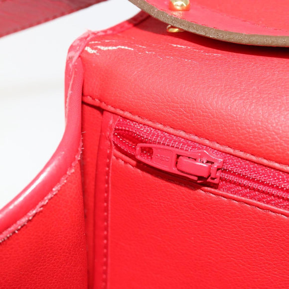 Christian Dior Schoudertas Leer Rood Goud Origineel BA13488