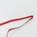 Christian Dior Shoulder Bag Leather Red Gold Auth BA13488-8