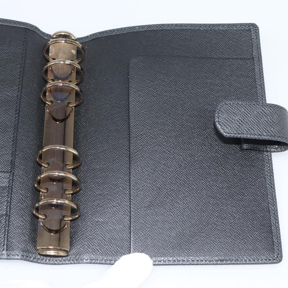 LOUIS VUITTON Taiga Leather Agenda MM Dagleiding Kaft Ardoise Auth BA13490