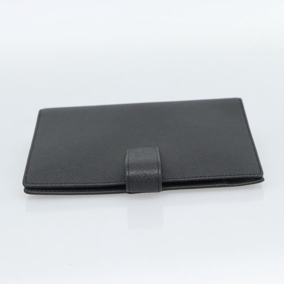 LOUIS VUITTON Taiga Leather Agenda MM Dagleiding Kaft Ardoise Auth BA13490