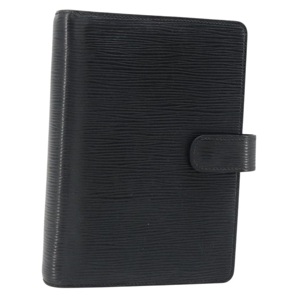 LOUIS VUITTON Epi Agenda MM Day Planner Cover Black R20042 LV Auth BA13491