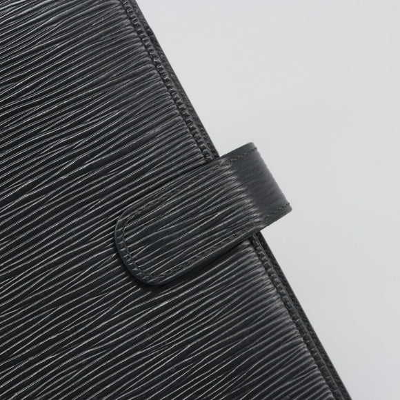 LOUIS VUITTON Epi Agenda MM Day Planner Cover Black R20042 LV Auth BA13491