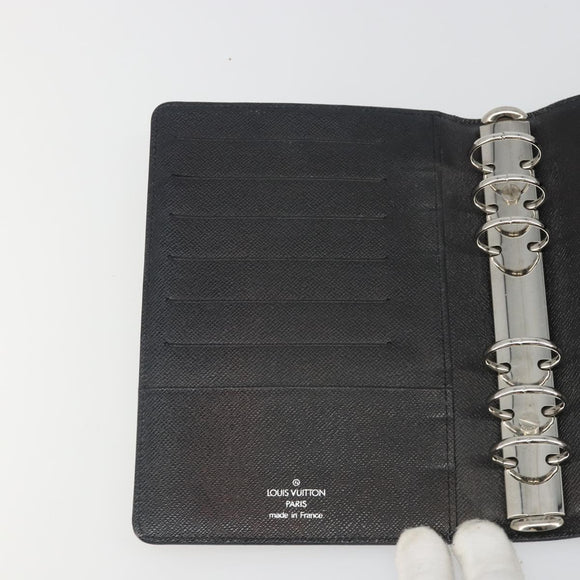 LOUIS VUITTON Epi Agenda MM Day Planner Cover Black R20042 LV Auth BA13491