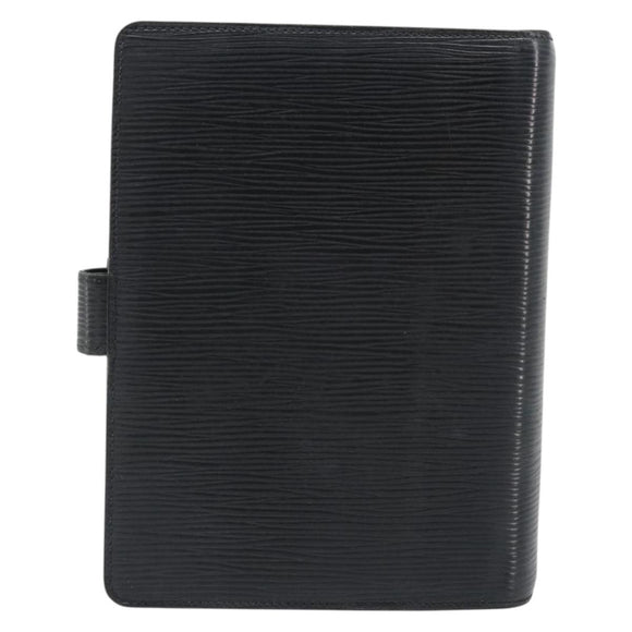 LOUIS VUITTON Epi Agenda MM Day Planner Cover Black R20042 LV Auth BA13491