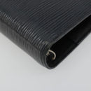 LOUIS VUITTON Epi Agenda MM Day Planner Cover Black R20042 LV Auth BA13491-15