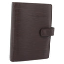LOUIS VUITTON Epi Agenda MM Day Planner Cover Mocha R2004D LV Auth BA13492-1
