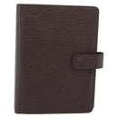 LOUIS VUITTON Epi Agenda MM Day Planner Cover Mocha R2004D LV Auth BA13492-2
