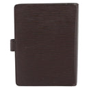 LOUIS VUITTON Epi Agenda MM Day Planner Cover Mocha R2004D LV Auth BA13492-3
