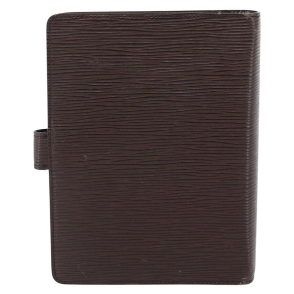 LOUIS VUITTON Epi Agenda MM Day Planner Cover Mocha R2004D LV Auth BA13492