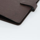 LOUIS VUITTON Epi Agenda MM Day Planner Cover Mocha R2004D LV Auth BA13492-8