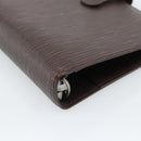 LOUIS VUITTON Epi Agenda MM Day Planner Cover Mocha R2004D LV Auth BA13492-9