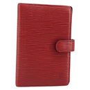 LOUIS VUITTON Epi Agenda PM Day Planner Cover Red R20057 LV Auth BA13494-1